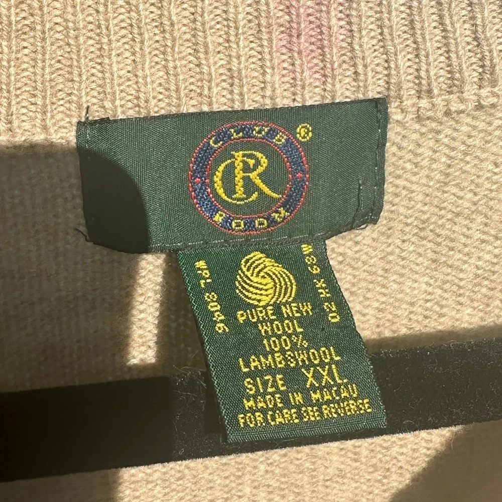 Club Room Sweater Men's Lambswool V-Neck size XXL
